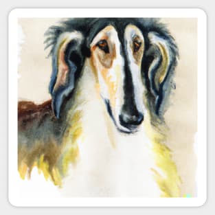 Borzoi Watercolor - Dog Lovers Sticker